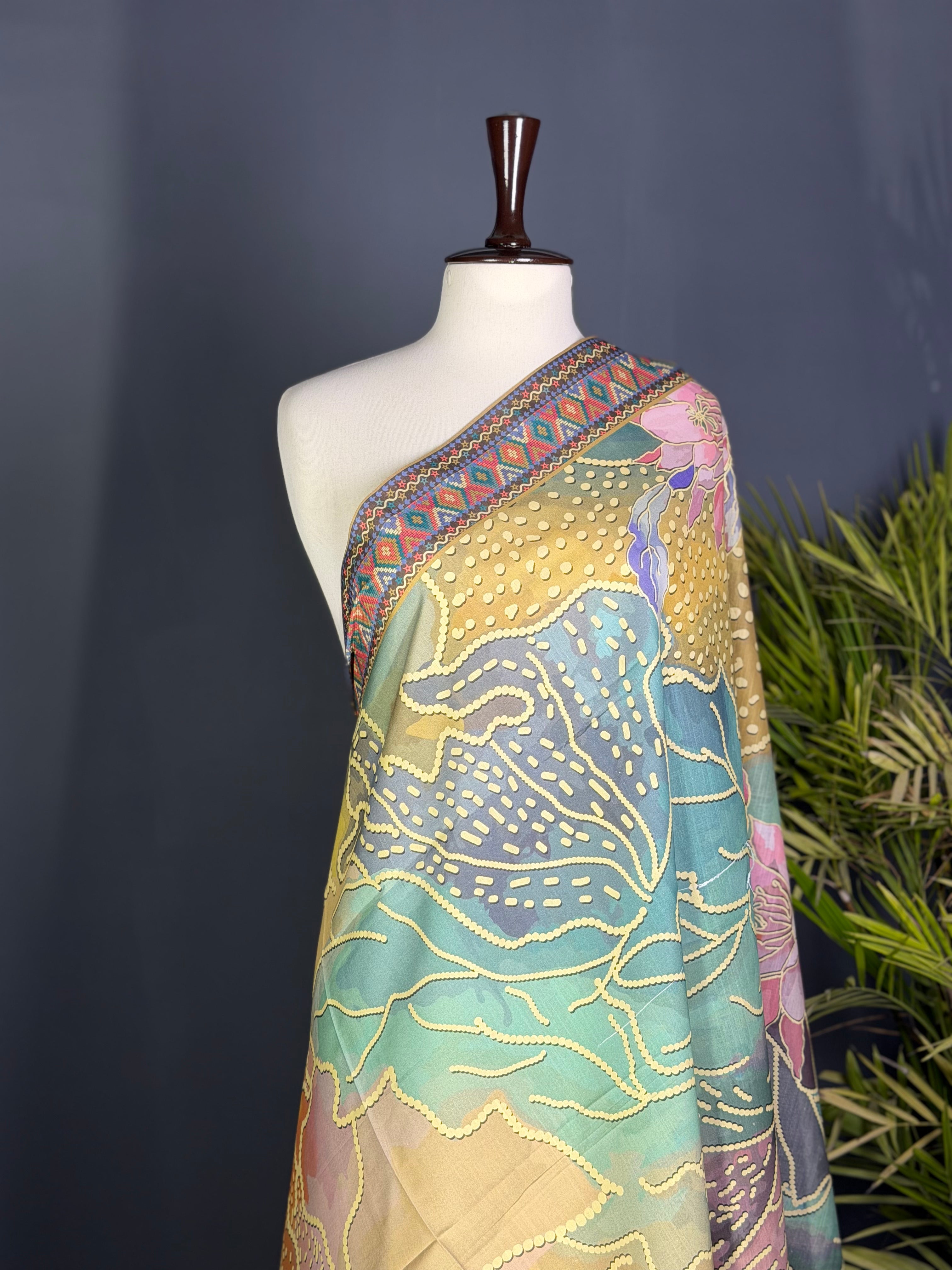 Digital Print Chiffon Dupatta