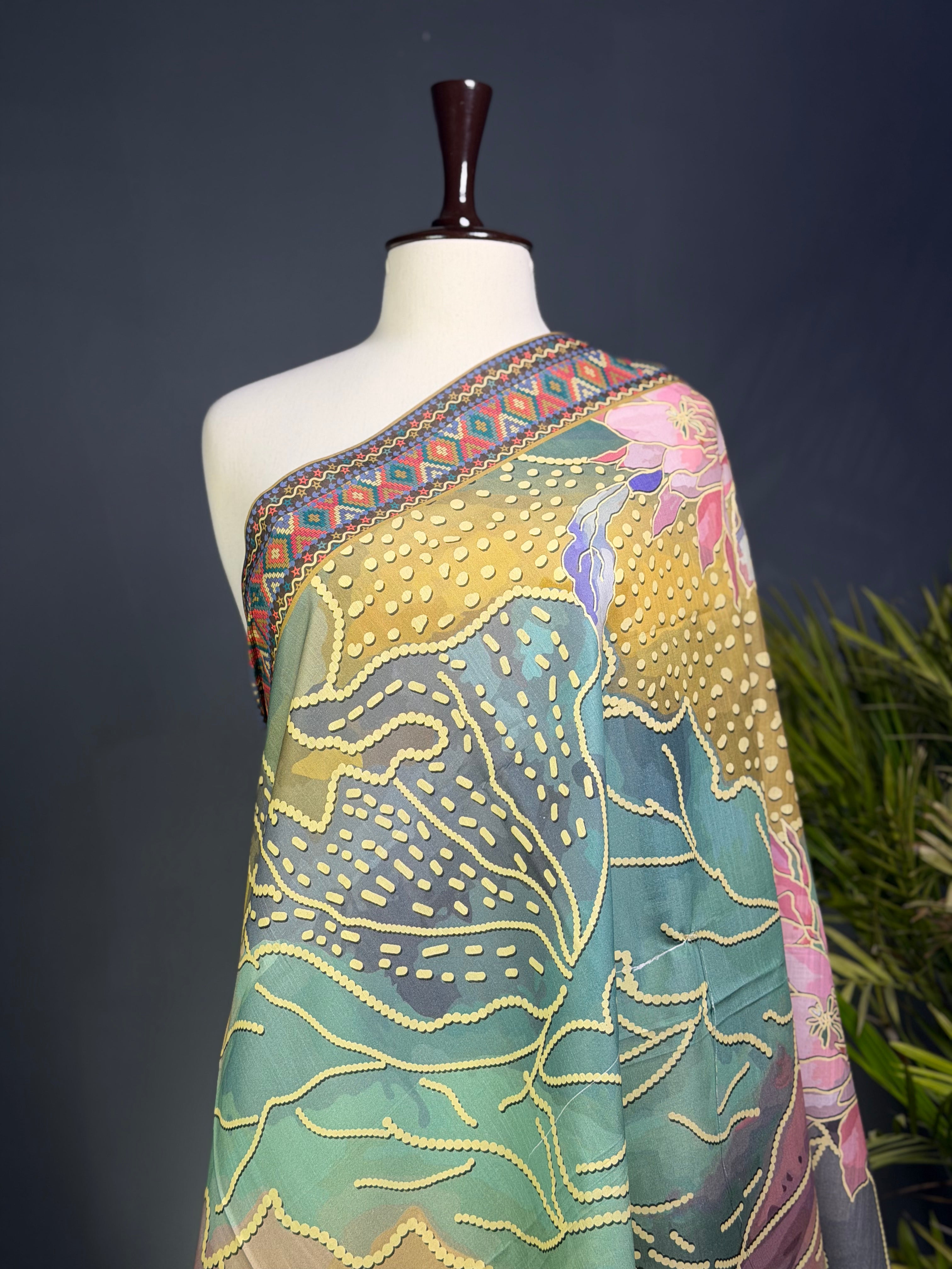 Digital Print Chiffon Dupatta