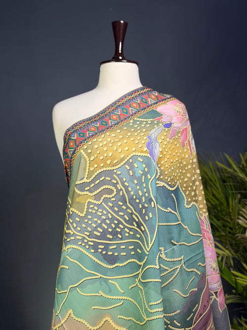 Digital Print Chiffon Dupatta