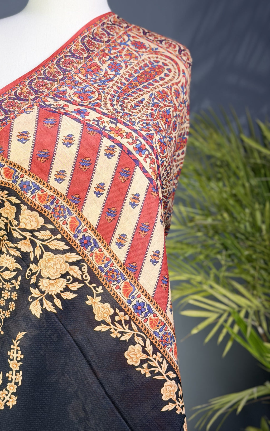Multicolor Kashmiri-Inspired Floral & Paisley Dupatta