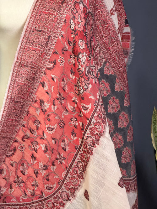 Crimson Heritage Lawn Kani Jacquard Shawl