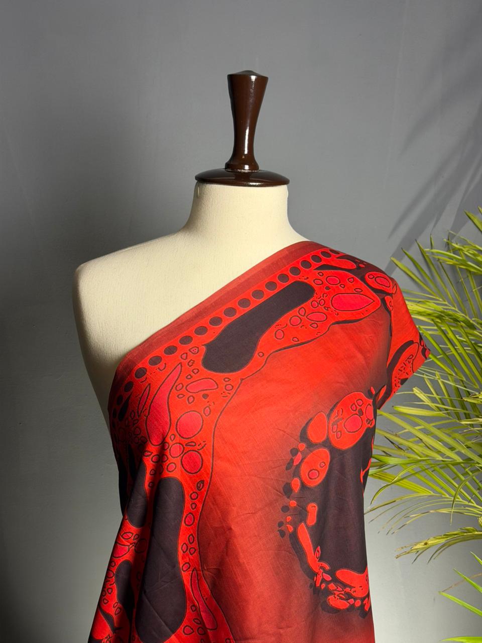 Sienna Lava Zam Zam Print Lawn Dupatta