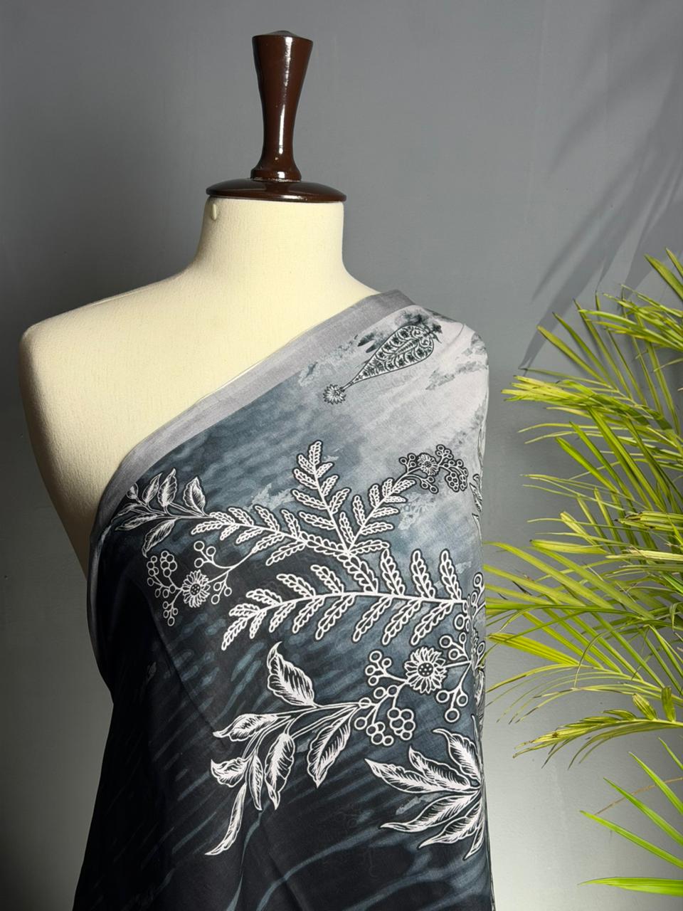 Shadow Blossom Zam Zam Print Dupatta