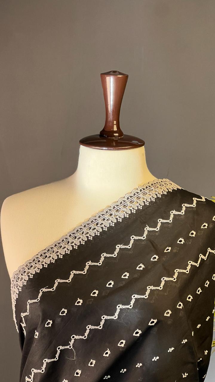 Midnight Onyx Chikan Kari Summer Shawl