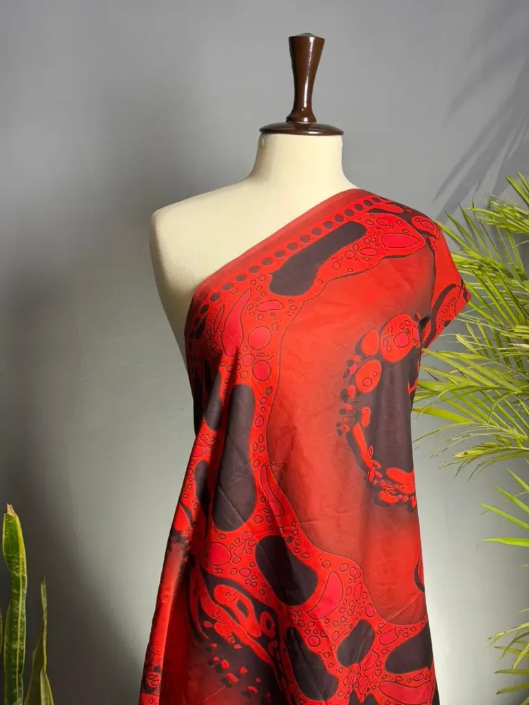 Sienna Lava Zam Zam Print Lawn Dupatta